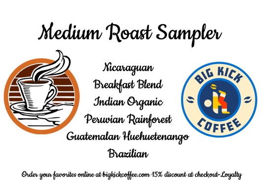 Big Kick Coffee Sampler - Medium Roast